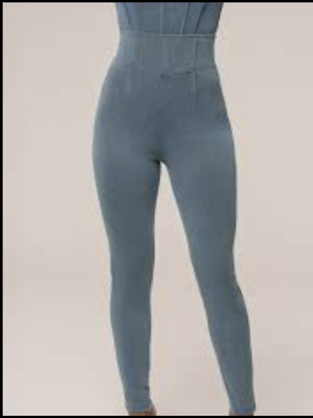 JLUXLABEL  Straight Leg Pants - Dusty Blue